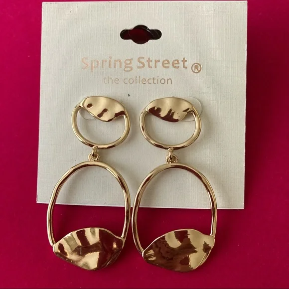 Earrings | Spring Street the Collection | Brand New | Gold Tone - Picture 2 of 3